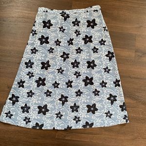 Blue and white skirt